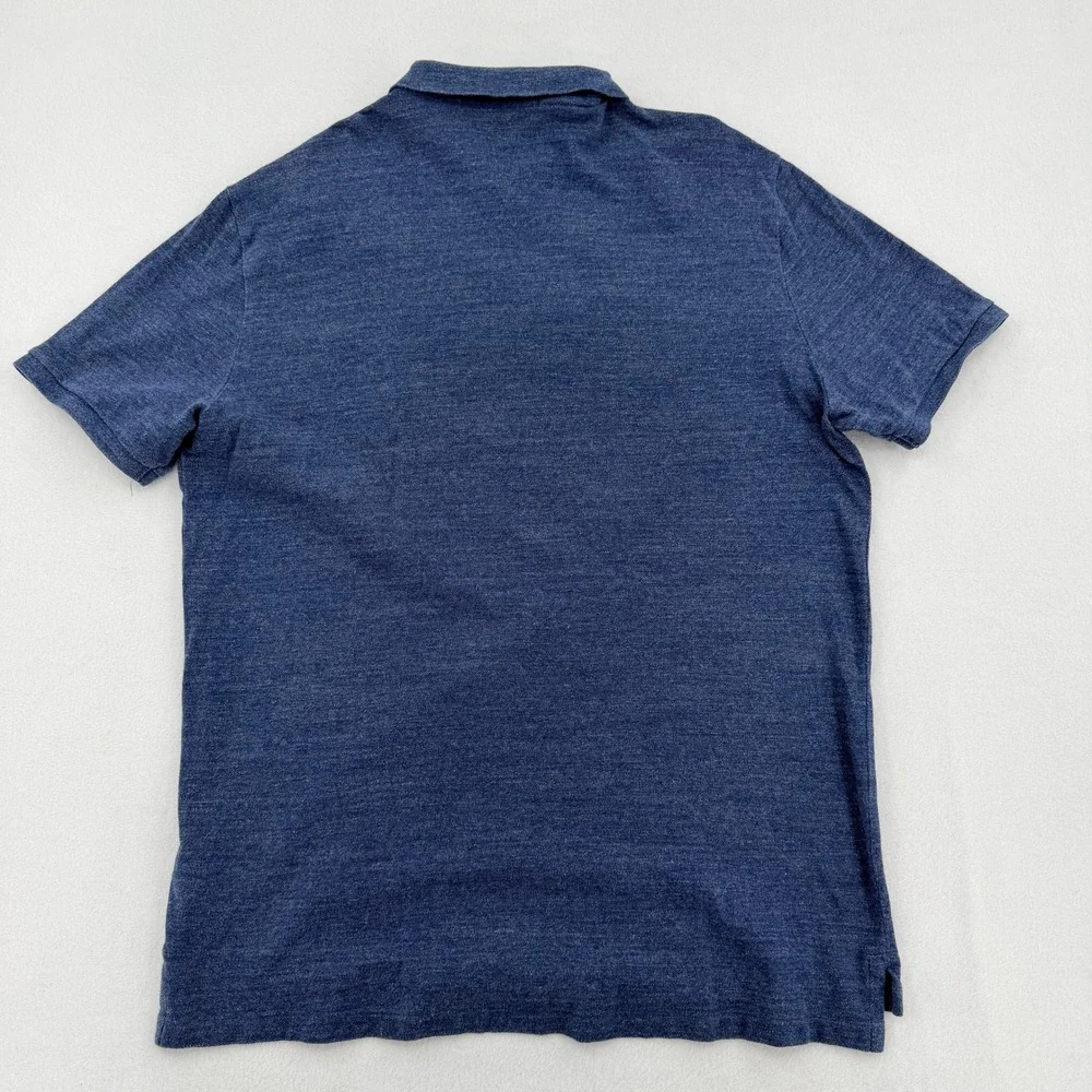 Polo Ralph Lauren Mens XL Custom Slim Fit Heathered Blue Polo Shirt Red Pony